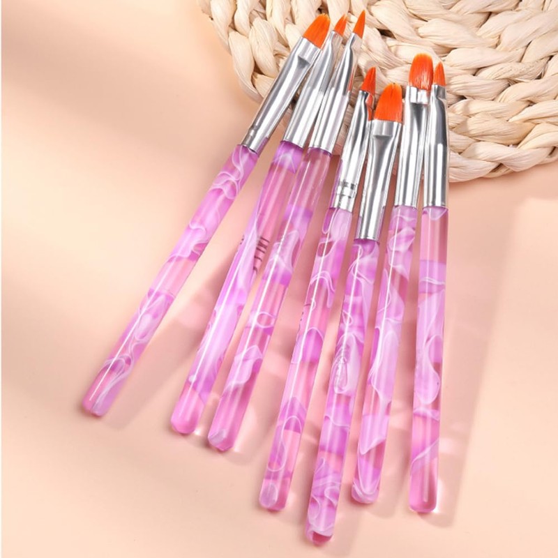 Gel Nails Brushes,7-Piece Sculpting Pencil Multifunctional Gel Nail Art Tool