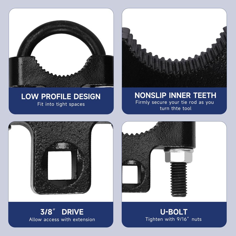 YZMLOL Inner Tie Rod Removal Tool Kit,Universal 3/8'' Inner Tie