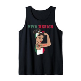 Viva Mexico Shirt Women Girls Mexican Independence Day Tank Top