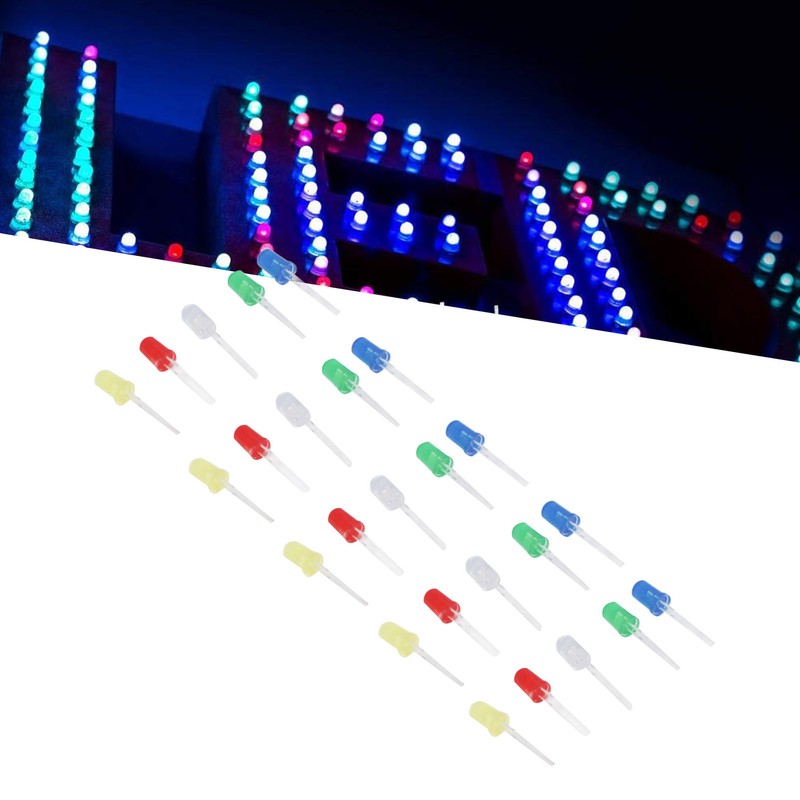 1000Pcs LED Light Emitting Diode Assortment Kit Bulb Lamp Components