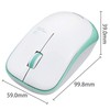 Elecom M-IR07DRGN Wireless Mouse, Includes Receiver, Size M, 3 Buttons,