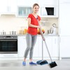 SONCAL Standing Dustpan and Broom Set with 52" Long Extendable