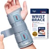 FEATOL Wrist Brace Carpal Tunnel for Women Men, Adjustable Night