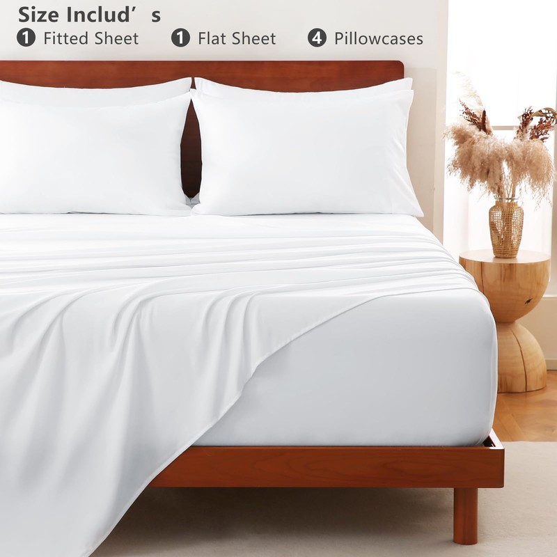 CozyLux Extra Deep Pocket King Size Sheets Set - 6