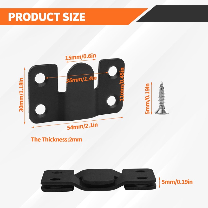 Stainless Steel Flush Mount Bracket, Interlocking Heavy Duty Photo Frame