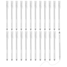 PATIKIL 24 Pcs Colored Gel Pens, 0.5mm Fine Point Pastel Gel Pens High Light Ink for DIY Projects Painting Journaling Notebook Black Paper Drawing, 16cm Length Silver Ink