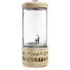 Merveille Glass Beverage Dispenser with Rattan Wrap, 2 Gallon Capacity,