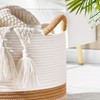 KAKAMAY Large Blanket Basket (20"x13"),Woven Baskets for storage Baby Laundry