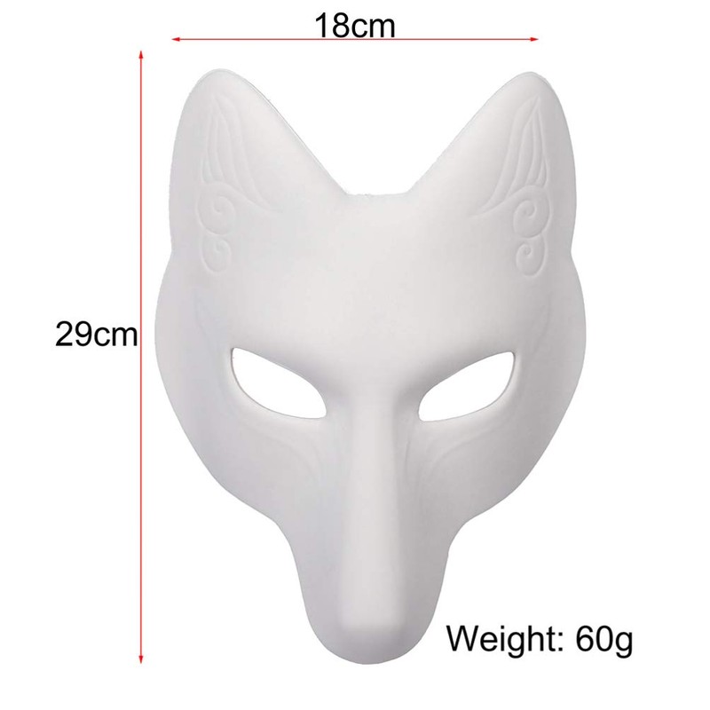 COHEALI Blank Mask - White Paper Blank Hand Painted Face