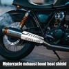 Motorcycle Exhaust Heat Shield - Motorcycle Pipe Insulation Protector,For Urban