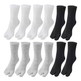 HDGSAFD 6 Pairs Toe Socks, Toe Socks, Flip Flop Socks, Five Toe Socks for Men, Five-Toe Socks for Men, Split Toe Socks, Flip Flop Socks, Black / White / Grey