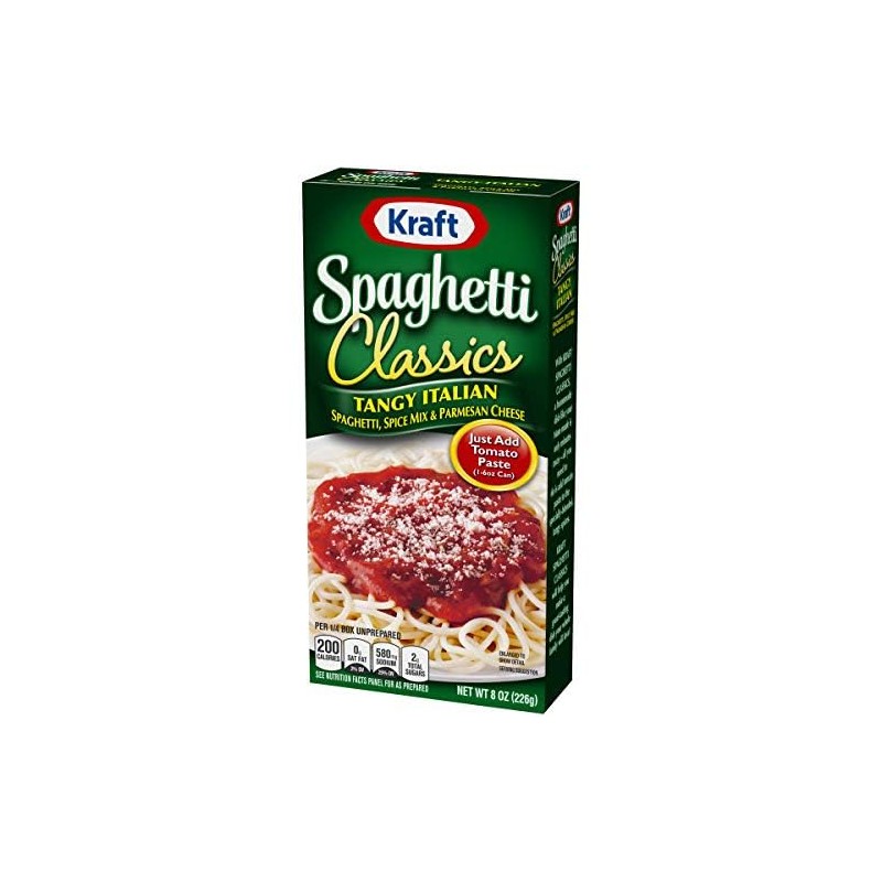 Kraft Spaghetti Classics Tangy Italian Easy Pasta Meal with Spaghetti,