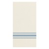 Hoffmaster FP1111 FashnPoint Blue and White Dishtowel Printed Dinner Napkin,