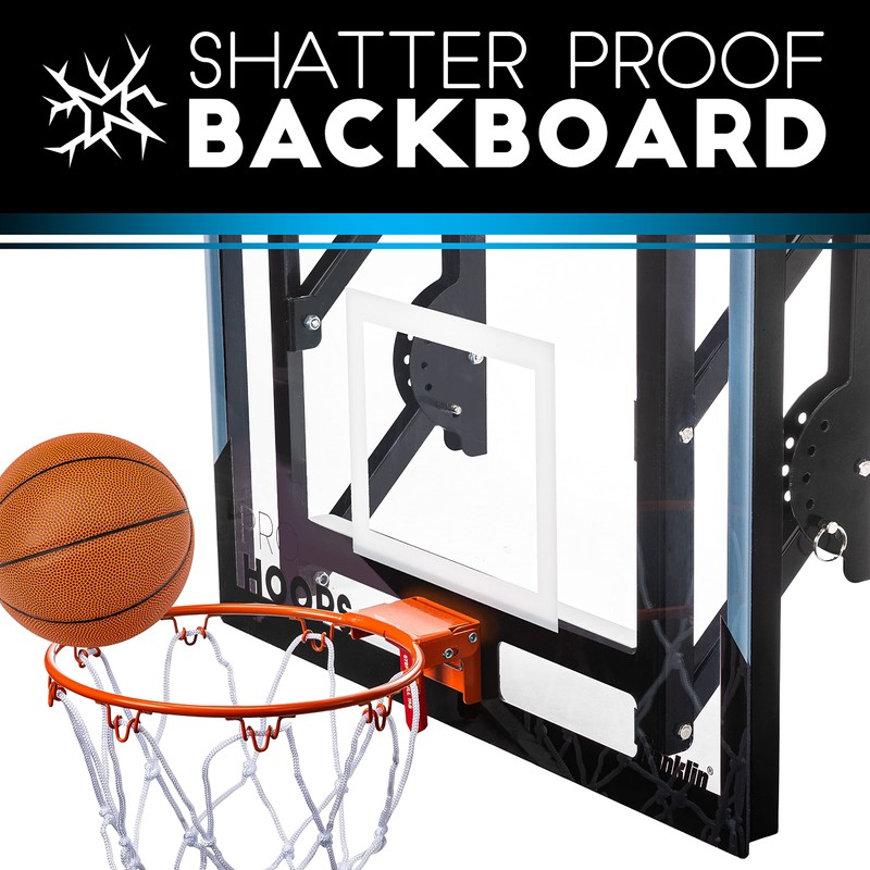 Franklin Sports Wall Mounted Basketball Hoop – Fully Adjustable –