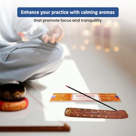 3x15g Incense Sticks with Incense Sticks Holder for Meditation, Aromatherapy, Spa, Yoga, Relaxation, Healing, Weddings, Spirituality and Positivity (SANDLEWOOD - 3PK)