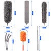 Microfibre Duster for high Ceilings, 100" Telescopic Extension Pole kit,