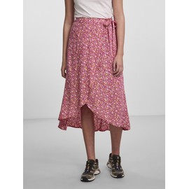 PIECES Damen Pctala Wrap Skirt Noos Bc Rock, Beetroot Purple/Aop:small Flower, S EU