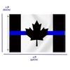 2×3 FT Thin Blue Line Black Canada Flag, Medium 60×90