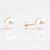 Studex Sensitive Large 8mm White Faux Pearl Gold Plated Stud