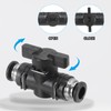 PATIKIL 8mm Pneumatic Ball Valve 3 Pack 8mm OD BUC