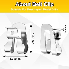 4PCS Belt Clip for Ryobi, Belt Hook with Screw for Ryobi and Ridgid 18 Volt Tools 633586002, 304 Stainless Steel Tool Belt Clip,Replacement Drill Belt Clip Hook for Ryobi Makita Dewalt