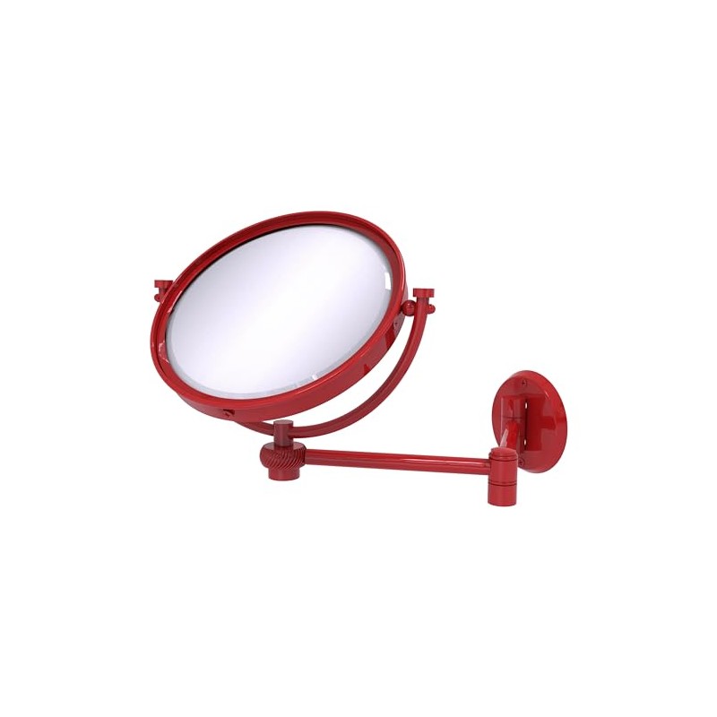 Allied Brass WM-6T/2X-FER 8 Inch Wall Mounted Extending Make-Up Mirror