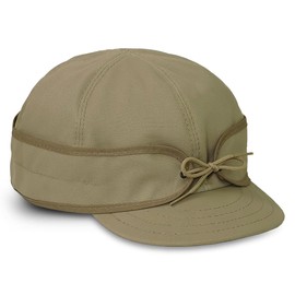 Stormy Kromer The Field Cap, Men's Baseball Cap with Pulldown Earband, Cotton Canvas Outdoor Hat for Sun and Wind Protection, Khaki, 7 1/2