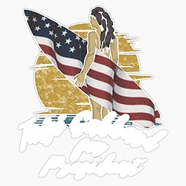 HOF Trading Tulsi Gabbard for President Surfing Vinyl Sticker Waterproof Decal Laptop Wall Window Bumper Sticker 5"