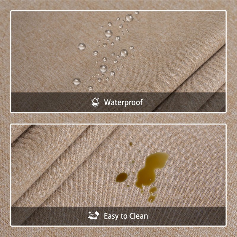 AIBIIN Rectangular Table Cloth Waterproof Spill-Proof Wipeable TableCloth Wrinkle Cotton