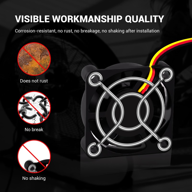 YIMATEECO 40mm Fan Grill Guard, 2 Pack CPU Case Fan