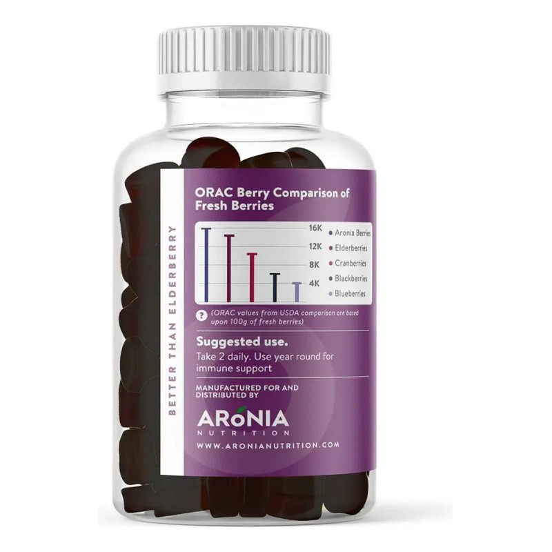 Gomitas Aronia Superberry para Apoyo Inmune y Antioxidante