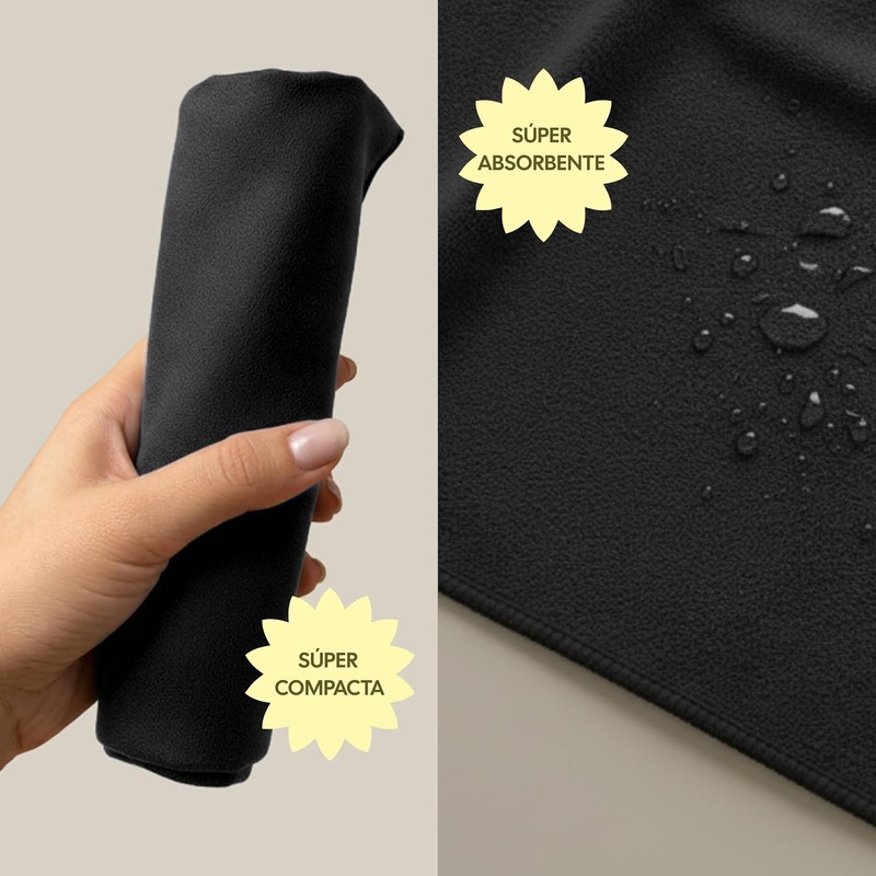 muno+ Toalla Microfibra para Gimnasio 65×39 cm – Pack de