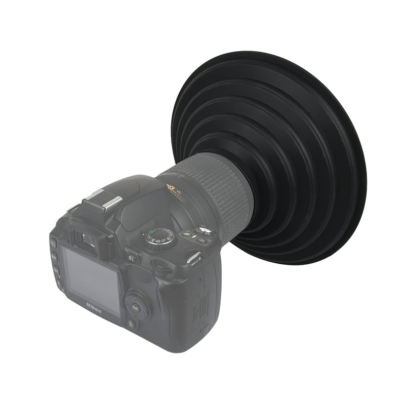 ds. distinctive style Rubber Reflective Reversible Folding Lens Hood Compatible