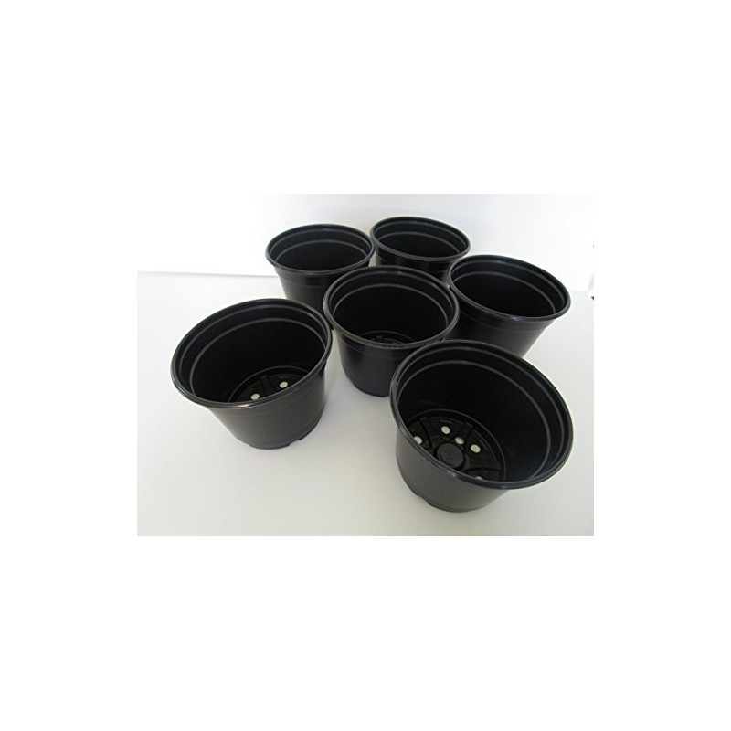 Landmark Plastics 5" Diameter Black Plastic Nursery Pot (50)