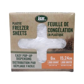 LEM Products 6" Freezer Sheets, Non-Stick, Non-Porous Polyethylene, 1000 Count Box