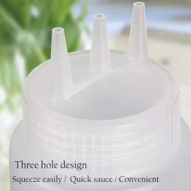 GalaSoluciones Mamila Dispensador De Salsas Boquilla Triple Exprimible 16oz