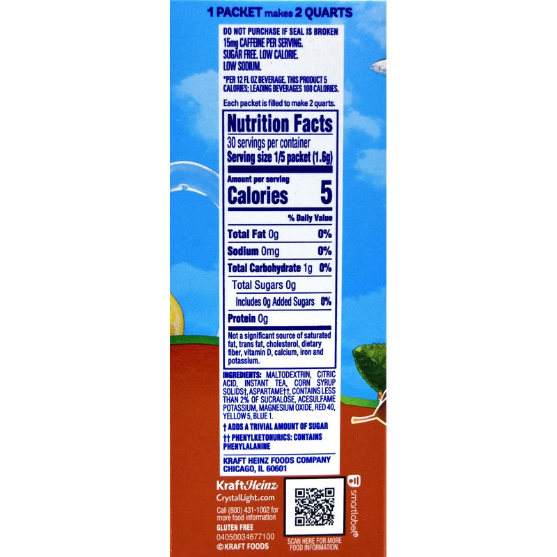 Crystal Light Sweet Tea, 12-Quart 1.56-Ounce Canister (Pack Of 2)