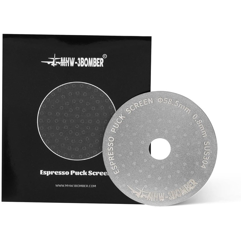 MHW-3BOMBER 58.5mm Espresso Puck Screen with Round Hole Metal Espresso