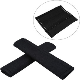 2 unids Asiento de vehículo Coche Correa de Cinturón de seguridad de coche suave cojín de hombro Universal cinturón de protección almohadillas cubierta de amortiguador cómodo para cinturón de coche mo(Negro)