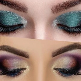 Paletas De Sombras Varios Tonos Mate Brillante 10 Colores                                                                                             