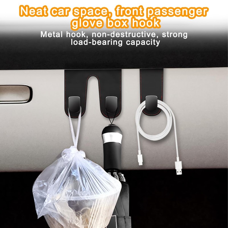Mandark Car Co-Pilot Glovebox Hooks, Anti-Scratch Auto Co-Pilot Glove Box