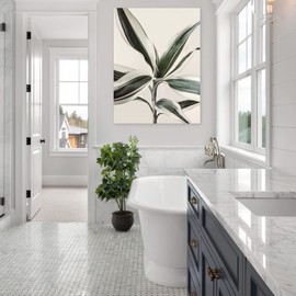 Fine Art Canvas Foliage Canvas Wall Decor by Artist Sisi & Seb for Living Room, Bedroom, Bathroom, Kitchen, Office, Bar, Dining & Guest Room - Ready to Hang - 32 in x 43 in