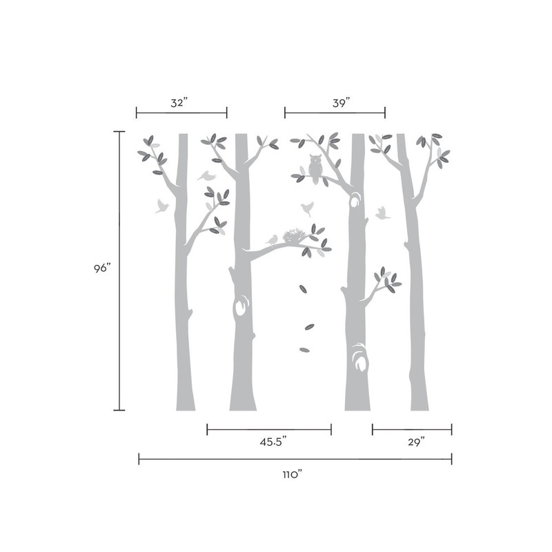 Simple Shapes Scheme A, 108" H - Nature Tree Scene