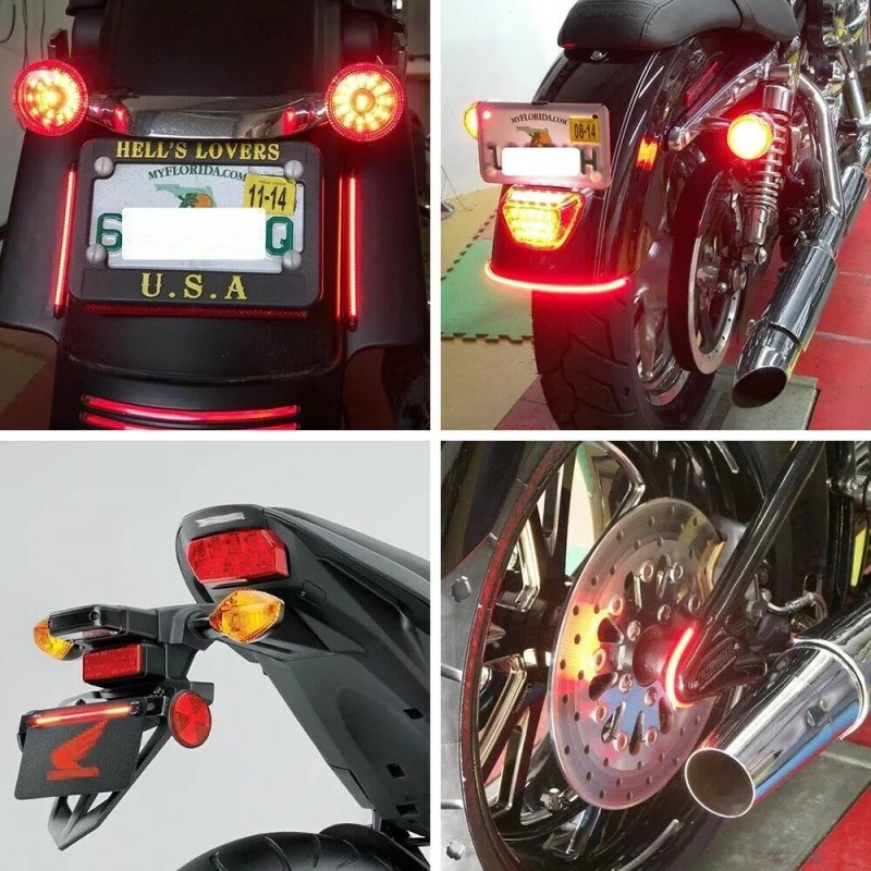 SHENKENUO Flexible 48 LED Strip Motorcycle ATV UTV Tail Turn
