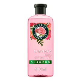 Shampoo Suavidad Rosa Mosqueta Herbal Essences para más brillo y suavidad 400 ml                                                                      