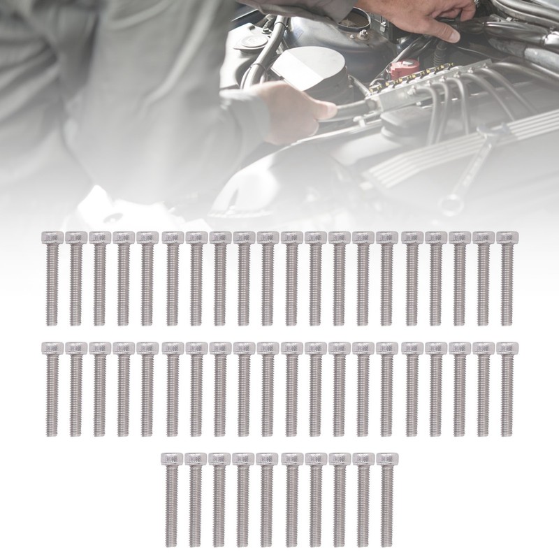 50Pcs Hex Socket Cup Head Screw Galvanized Steel M4 for