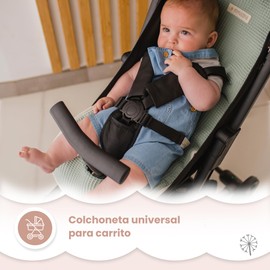 MIMUSELINA Universal Pushchair Seat Cover Perfect Universal Pram Cover Cotton Padded Breathable Universal Pram Mat (Mint)