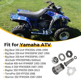 M MATI Clutch Bearing Spacer Push Plate Push & Thrust & Lock Nut Kits for Yamaha Kodiak 400 4x4 Raptor 350 Warrior 350 Big Bear 350 TerraPro 350 Moto-4 350 1987-2013 93306-00004-00 1UY-16181-00-00