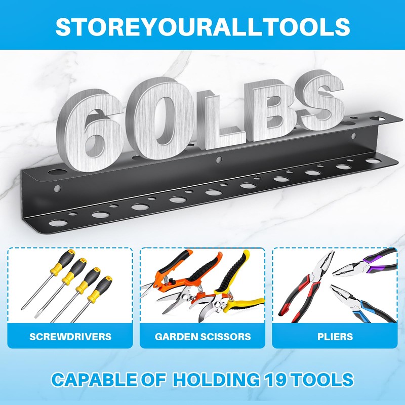 TSUMAZRURE Screwdriver Wall Rack, Screw Driver Holder and Screwdriver Rack,