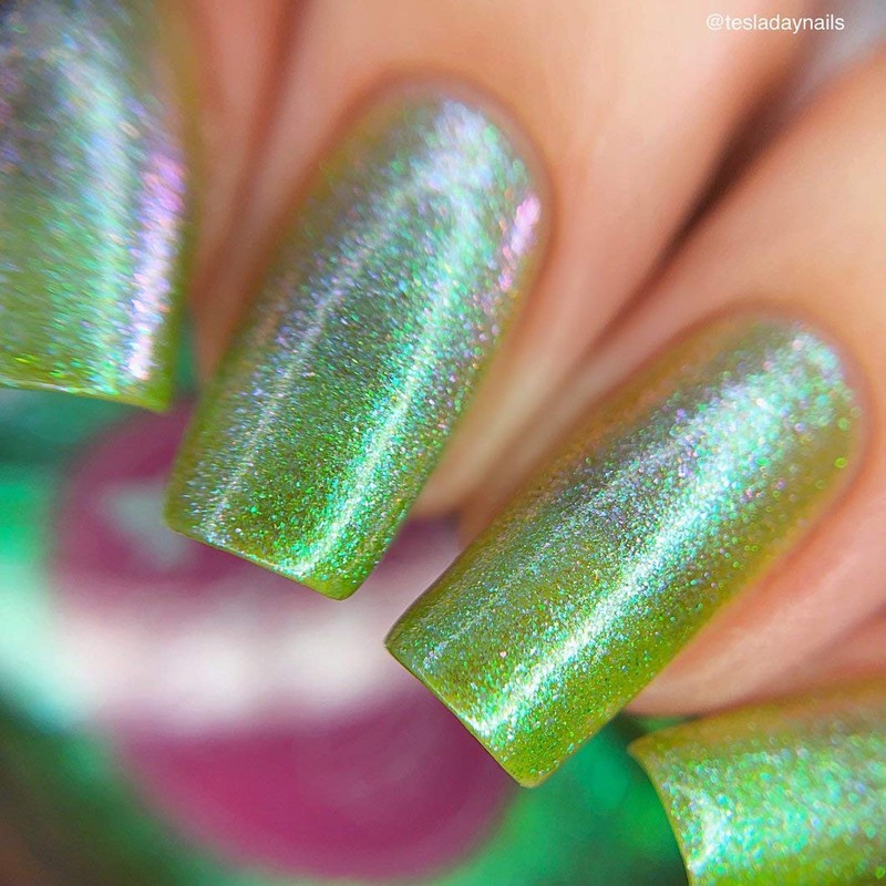 Cupcake Polish Eldhraun - Pea Green Nail Polish Shifting Nail